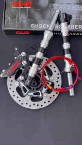 Combo Như Hình<< Phuộc Sirius Đen+Heo Fando Đen Chữ Đỏ+ Đĩa Gắn Mâm 4 Lỗ Size 260mm+ Dây Dầu Trước Đỏ+ Pát Sirius 260mm Đen+ 10m Ốc Salaya.Gắn Như Zin Lun Nhé Ae!!!