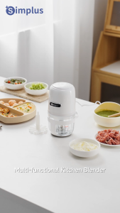 Simplus 0.3L Electric Meat Grinder Mini Baby Food Processor Blender 8-Blades Knife Household Puree Chopper Garlic Churn 200W - Lazada