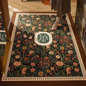Fanju Style Wash-Free American Style Entry Door Leather Floor Mat Doormat Waterproof Carpet Wash-Free Vintage Mat