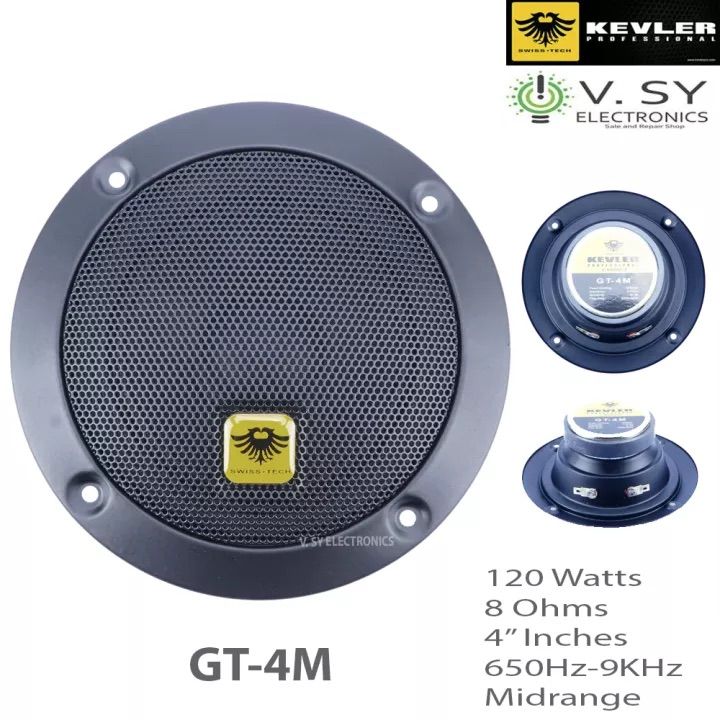 2023 Kevler GT-4M Inches 120W Ohms Midrange Speaker GT 4M GT4M - Main Image