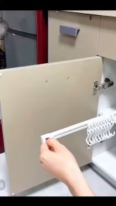 ready stock Sliding hook kitchen storage artifact door back S sticky hook sliding hook no punching row hanging rack strong continuous row S type