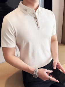 Áo Thun Polo Thêu Cotton Tay Ngắn Mùa Hè Mới Cho Nam Thời Trang Cao Cấp Ôm Vừa Vặn Cổ Polo Chất Lượng Cao Thoáng Khí