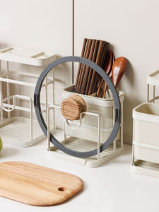Knife Holder Kitchen Chopsticks Box Integrated Spoon Storage Chopping Board Rack Multi-Functional Storage Rack Knife Chopping Board Rack Pot Cover Rack