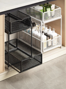 youqin | Stainless Steel Sink Organizer Under Vanity Extendable Storage Rack