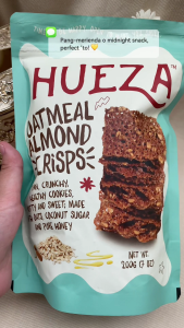Hueza Oatmeal Almond Crisps 200g | Crunchy Oat & Almond Snack | Delicious Biscuit Crisps Filipino Treats | BEST SELLER | Perfect Gift ideas