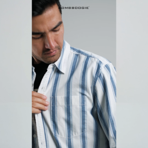 Bombboogie Kemeja Pria Regular Rondo Offwhite Navy 24950B5OE