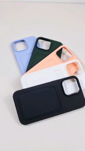 Ốp Đựng Thẻ Card Nhựa Dẻo Nhiều Màu Cho Điện Thoại iPhone 16 Pro Max 15 14 13 12 Njoyshop