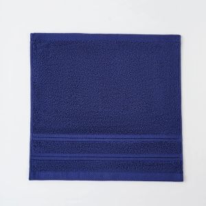 Dark Blue Square Hand Towel100%CottonSoft Water Absorbent Towel Washcloth For Hotel Home Man 35*35cm*2pcs