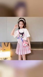 Bộ quần áo váy trẻ em. Set áo kèm chân váy thời trang hè bé gái mẫu Kolila cho bé từ 18-50kg váy bé gái váy cho bé