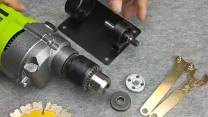 Stand Mesin Bor Dudukan Pengasah Pemoles 10mm Multifungsi Dudukan Bor Circulaw Saw Bracet Portable