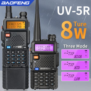 Baofeng Walkie Talkie UV 5R 5W 8W Dual Band Ham Two Way Radio VHF UHF FM Radio Handheld Transceiver Hunting 16KM