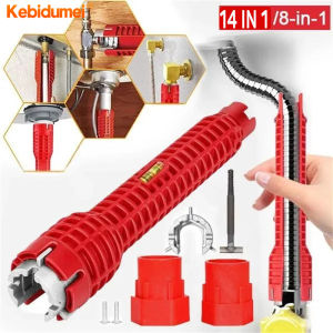 (การจัดส่งท้องถิ่น)Kebidumei ประแจประแจอเนกประสงค์อ่างล้างหน้า14 In 1ประแจซ่อมแซมอ่างล้างจานเครื่องมือประกอบก๊อกน้ำในห้องน้ำ