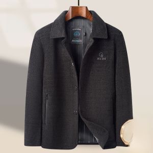 ROMON | Romont Mens Chenille Jacket Spring Autumn New Style Middle-Aged Dad Clothes Grandpas Autumn Top Windproof Casual Style Long Sleeve