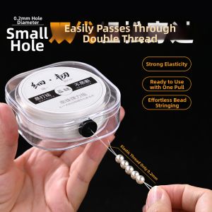 TINGGU | DIY Handmade Elastic Thread For Tiny Beads Crystal Necklace Making Ultra Thin