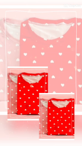 Elegant Cotton-Blend Heart Pattern Loungewear Pajama Set for Women