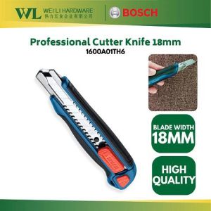 BOSCH Professional Cutter Knife 18mm/Knife Cutter/Pisau Pemotong/Utility Cutter/1600A01TH6