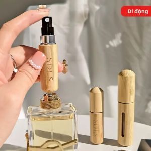 Chai Xịt Mini Đựng Nước Hoa Du Lịch 5ml/8ml Chất Liệu Tre Có Thể Nạp Lại Dùng Cho Tinh Dầu Mỹ Phẩm Và Phun Sương Mịn