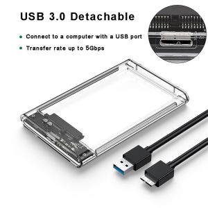 กล่องใส่ HDD แบบใส Harddisk SSD 2.5 inch USB3.0 แรง Hard Drive Enclosure 2139U3 (ไม่รวม HDD)
