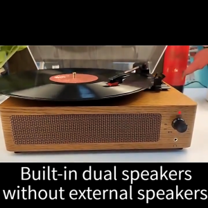 【Ready stock】Middix Turntable With Speakers Vintage Phonograph Record Player Bluetooth Speaker