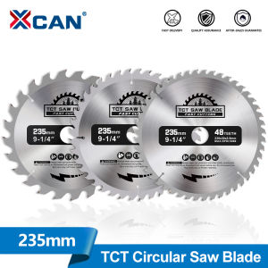 XCAN 1pc 235mm Carbide Circular Saw Blade 24/40/48T TCT Wood Cutting Disc Carbide Tipped Blade for Woodworking Cutting Tools