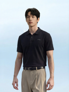Li-Ning | Áo Polo Nam Cổng Thoáng Khô Mát Co Dãn Tự Nhiên Tay Ngắn