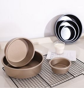 Non-Stick Cake Mold Baking Tools for Home Use 6/8/10 Inch Live Bottom Mousse Cake Base Carbon Steel Baking Tray