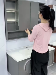 LHệ FREESHIP Tủ gương lavabo phòng tắm nhựa PVC đặc lõi cao cấp siêu bền đẹp - CT777 - Bảo hành 10 năm