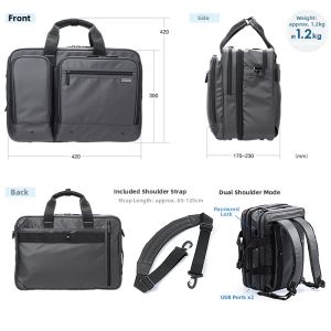 Hinomi | Business Large Capacity Waterproof Laptop Backpack with Lock