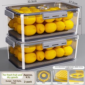 BEITEJIA | Food Grade Refrigerator Freshness Sealable Storage Box