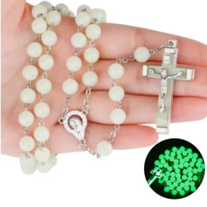 Glow In The Dark Necklace For Women Men INRI Crucifix Cross Pendant Long Chain Religion Prayer Jewelry Gifts