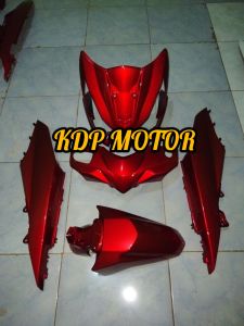 cover body full halus beat fi full body halus motor Honda beat fi warna merah candy gelap/merah lembayung hitam