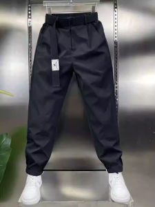 Casual Harlan Mens Straight Leg Pants Thin Versatile Splice Slim Fit Korean Style Harlan Trousers Autumn 2024 Trendy Brand