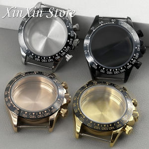 40mm Quartz Chronograph Sapphire Crystal Watch Case High Quality Ceramic Bezel Waterproof Case For Daytona VK63 VK64 Movement