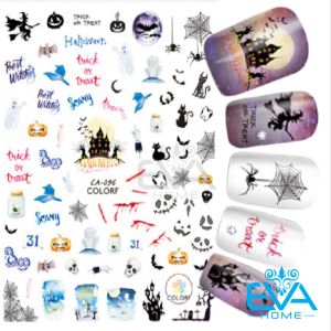 Miêng Dán Móng Tay 3D Nail Sticker Chủ Đề Lễ Hội Ma Halloween Party Ghost Boo CA095 CA096 CA097