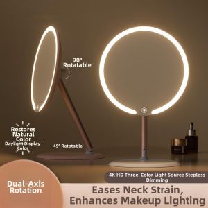 LIWAN | LED Lighted Adjustable Desktop Makeup Mirror