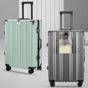 Large Capacity Aluminum Frame Luggage Suitcase for Travel Check-In 20 Inch 26 Inch Pull Rod Carry-On Bag Male Female