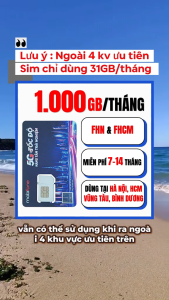 ( HÀNG SẴN ) SIM 4G 5G MOBIFONE 1.000GB/Tháng Gói Data Siêu Khủng Chỉ Dùng tại Hà Nội & Hồ Chí Minh | 12FHN 12FHCM 6FHN 6FHCM - FREESHIP - CHƯA KÍCH HOẠT