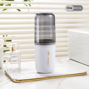 Portable Three-In-One Toothbrush Storage Box Travel Dental Cup Wash Cup Set High Aesthetic Value Dormitory Plastic Bathroom Tools