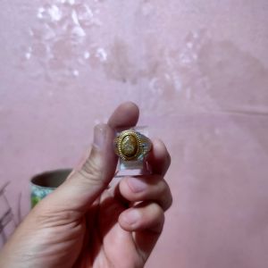 Cincin Akik Mewah Berkelas Batu Teratai Coklat