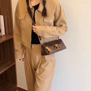 Tas Handbag Import Modis: Tas Wanita Brown Black Slempang Fashion