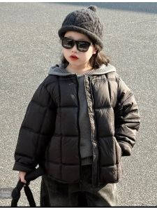 Warm Cotton Jacket Girls Matching Coat Casual Versatile