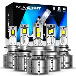 Novsight N60 LED Car Headlight 9005 9006 9012 H4 H7 H11 D Series LED Headlight Bulb Kit High/Low Beam 6500K Extremely Bright 200W 40000LM Plug&Play 2Pcs 1 Year Warranty Free Shipping