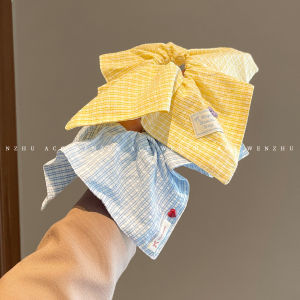 WENZHU | Sweet Yellow Checkered Hair Band
