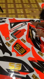 Decal stiker CRf 150L Hitam Orange custom design terbaru