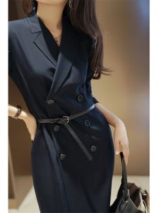 plus Size Womens Suit Dress Elegant Waist-Cinching Professional Career Lady Style High-End Polyester Long Midi Skirt