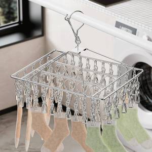 PAMPAS | Rotating Foldable Multi-clip Stainless Steel Drying Rack