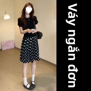 AICAILIN | Bộ Áo Thun Tay Ngắn và Chân Váy Mới Cho Nữ Mùa Hè