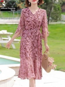 TUCANO | Elegant Mid-Age Womens Dress Summer Cinched Waist Dress