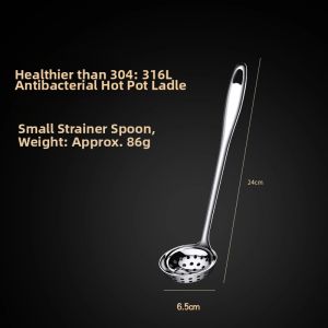 Food Grade 316 Stainless Steel Soup Ladle Slotted Spoon Set