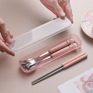 Cartoon Childrens Tableware Set Stainless Steel Cutlery